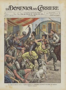 A Band of Gypsies Attacks a Gymnast Camp in Palencia (Spain) to Kidnap Two Girls by Achille Beltrame