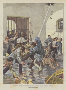 A Serious Revolt of Minors in Naples, Quelled with Fire Pumps by Achille Beltrame