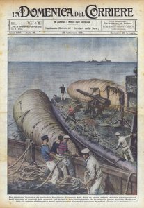 A gigantic undertaking is being attempted in England, the recovery of the German war fleet by Achille Beltrame