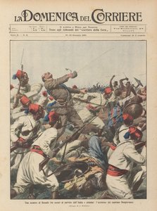 A Clash in Benadir Between Ascari in the Service of Italy and Abyssinians, the Killing of Captain Bongiovanni by Achille Beltrame