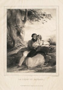 The Landscape Lesson by Achille Devéria