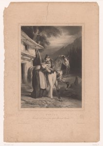 Prussian Soldier Bidding Farewell to His Wife by Achille Devéria
