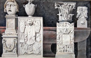 Fragments of Ancient Sculptures by Achille Francois Leclere