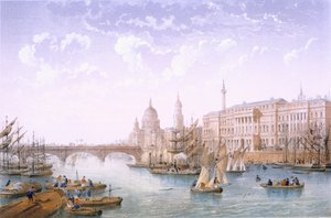 Custom House and London Bridge, 1862