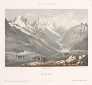 View of the village Les Planards on the way to Montenvers by Ad. Cuvillier