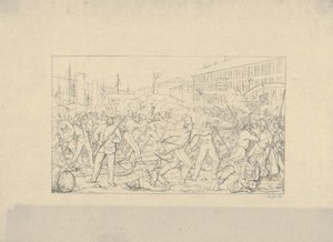 Battle in Baltimore, April 19, 1861 from Confederate War Etchings