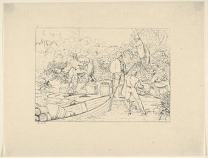 Smuggling of Medicines into the South from Confederate War Etchings, 1861-63 by Adalbert John Volck