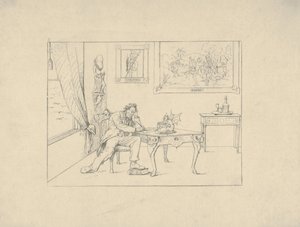 Writing the Emancipation Proclamation from Confederate War Etchings, 1861-63 by Adalbert John Volck