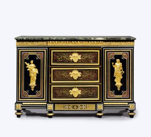 Late Louis XVI ormolu-mounted boulle marquetry side cabinet