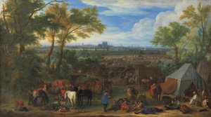 The Army of Louis XIV in Front of Tournai in 1667 by Adam Frans van der Meulen