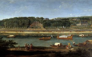 View of the Castle of Saint Cloud with the Royal Gallery on the Seine by Adam Frans van der Meulen