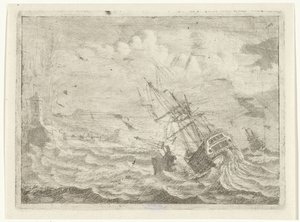 Seascape with Ship in Distress