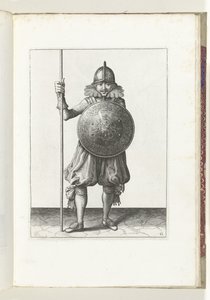 Exercise with Shield and Spear: The Soldier Returns the Spear to Rest Position in Three Movements, Third Movement (No. 12), 1618 by Adam van Breen