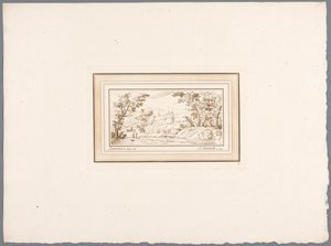 River Landscape with the Wall of a Fortress by Adam von Bartsch