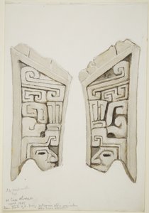 Arved stone relief from Veracruz, Mexico by Adela Breton