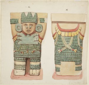Caryatid X, showing front and back views by Adela Breton