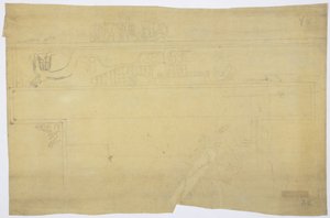 Copy of a Tracing of a Wall Painting from Above the Door, Upper Temple of the Jaguars, Chichen Itza, Mexico 