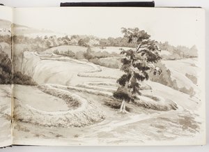 Sketchbook of Ink and Graphite Drawings and Watercolours by Adela Breton