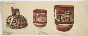 Three Painted Vessels from Nieveria, East of Rio Seco, Peru