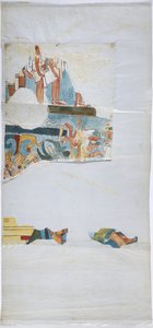 Tracing of Mural from a Vault in a Large Chamber, Casa de Monjas, Chichen Itza, Mexico by Adela Breton