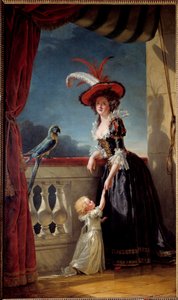 Portrait of Louise Elisabeth of France, Duchess of Parma, and Her Son Don Ferdinand by Adelaide Labille Guiard