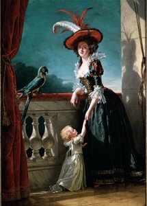 Portrait of Louise Elisabeth of France and her son, Don Ferdinand by Adelaide Labille Guiard