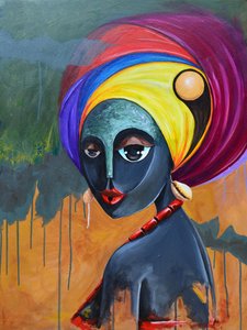 Colorful African Woman by Adetoro Debas