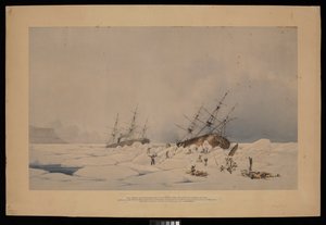 H.M.S. Phoenix and the Breadalbane at the Moment When the Latter Was Crushed and Sunk by Admiral Edward Augustus (after) Inglefield