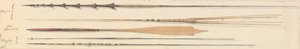 Spears from Fiji and New Hebrides by Admiral Sir Edward Gennys Fanshawe