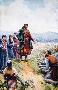 Charles IV Inspecting Grapes During His Encouragement of Wine Making in Bohemia by Adolf (after) Liebscher