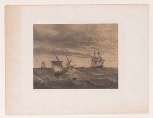 Sailboats on Wild Sea