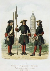 Dress Uniforms of the Preobrazhensky Regiment by Adolf Charlemagne