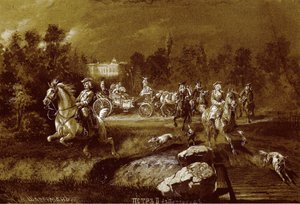 Peter II in Peterhof by Adolf Charlemagne