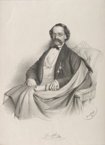 Portrait of the Violinist and Composer Heinrich Proch by Adolf Dauthage