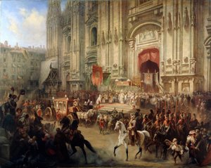 Ceremonial Reception of Field Marshal Alexander Suvorov in Milan in April 1799, 1850s