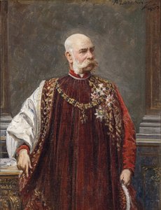 Portrait of Franz Joseph I of Austria as Grand Master of the Golden Fleece, 1903 by Adolf Liebscher