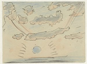 Cloud Study with Sun by Adolf le Comte