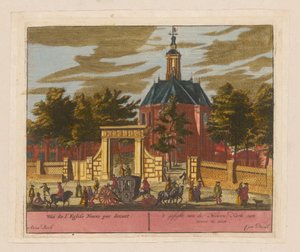 View of the Nieuwe Kerk in The Hague by Adolf van der Laan (attributed to)