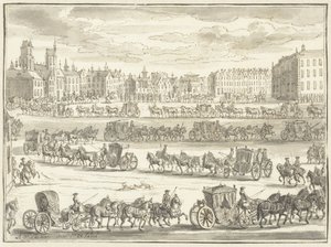 Entry of Cornelis Hop as Ambassador in Paris, June 23, 1719 by Adolf van der Laan