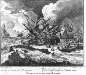 The Ship Perished in the Ice Storm (No.13 from the Whaling Series) by Adolf van der Laan