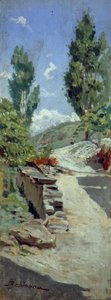 Road in hills by Adolfo Belimbau