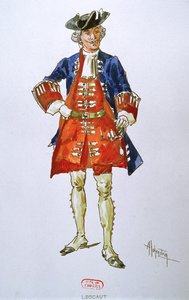 Male costume design for the opera Manon Lescaut by Giacomo Puccini by Adolfo Hohenstein