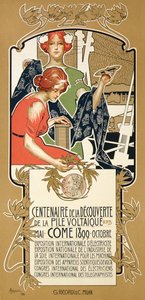 Reproduction of a Poster Advertising the International Exhibition of Electricity