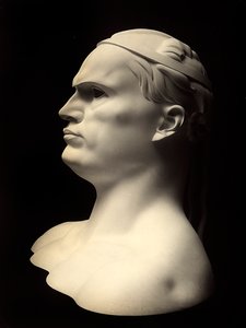 Bust depicting the portrait of Benito Mussolini, work by Adolfo Wildt by Adolfo Wildt