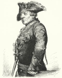 Frederick the Great, King of Prussia (engraving) by Adolph Friedrich Erdmann von (after) Menzel