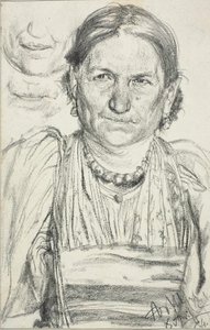 Portrait of a Peasant Woman by Adolph Menzel