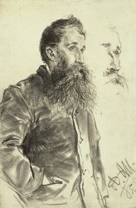 Study of a Man with a Beard, his Hand in his Pocket, 1885 by Adolph Menzel