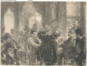 The Card Game by Adolph Menzel