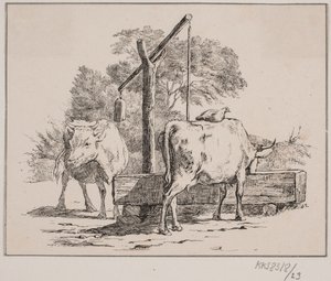 The Hen and the Cow by Johan Adolph Kittendorff