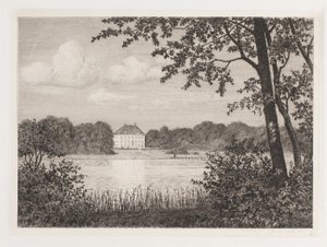 Parti ved Dronninggaard by Adolph Larsen
